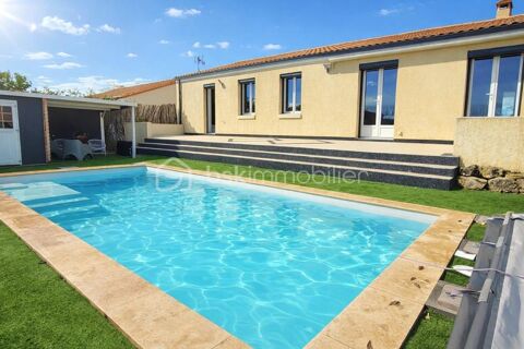   MAISON INDIVIDUELLE DE PLAIN PIED 4 PIECES 90M2, GARAGE, PISCINE, ABRI ET TERRAIN DE 600 M2 Maison - 4 pi�ce(s) - 90 m�