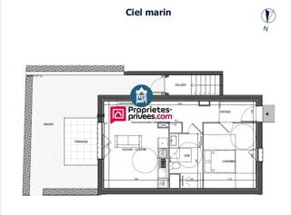  Appartement  vendre 2 pices 45 m