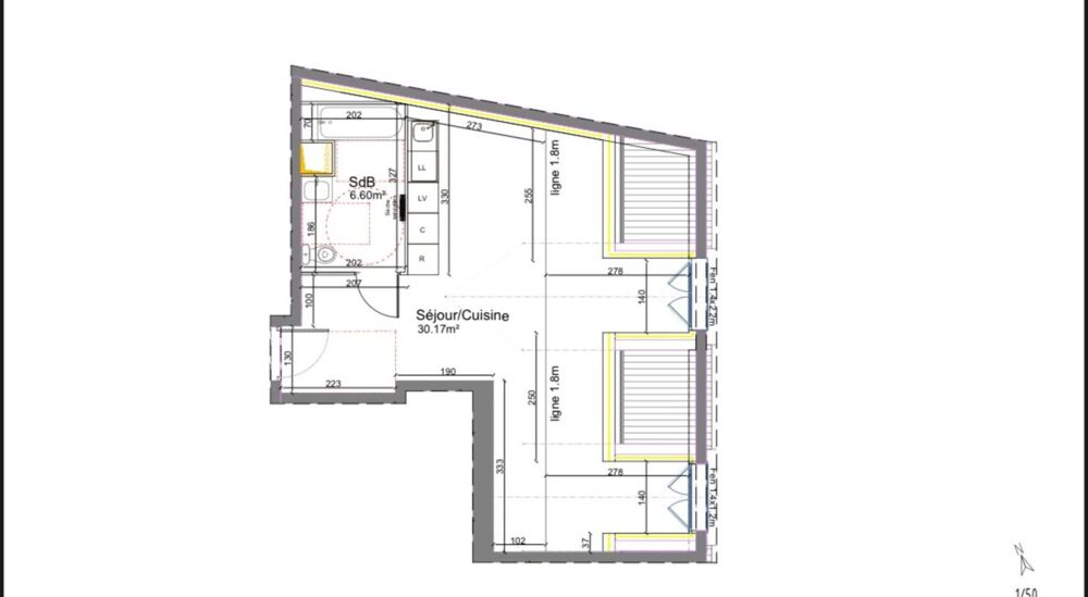 Appartement T2 gare à pied