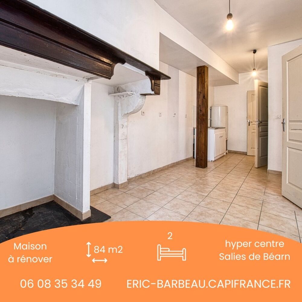 Maison de ville à renover - 2 chambres - 84m2 - SALIES de BEARN