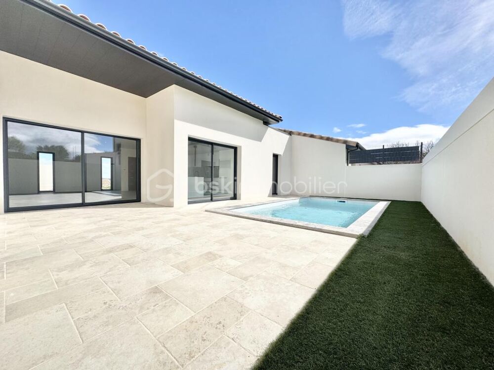 Villa contemporaine T4 de plain-pied 120m2 ,garage et piscine