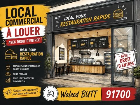   Local commercial à louer avec droit d'entrée SAINTE GENEVIEVE DES BOIS (91) 