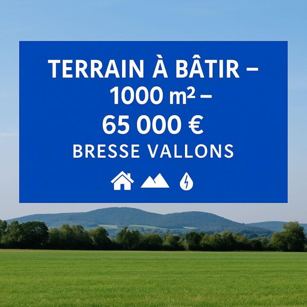 Vente Terrain ? Opportunité à saisir – Terrain 1081 m² Bresse Vallon ? Bresse vallons