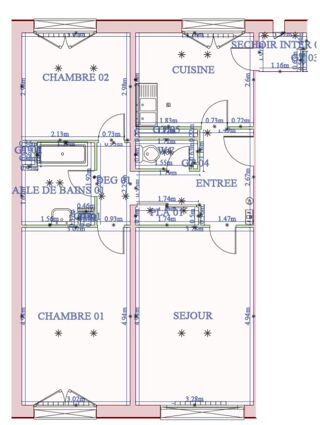  Appartement � louer 3 pi�ces 64 m�