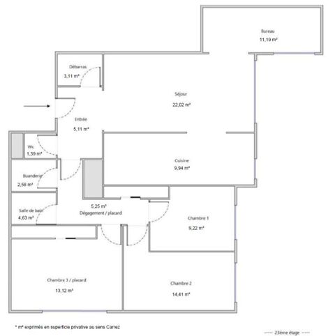  Appartement � louer 5 pi�ces 102 m�