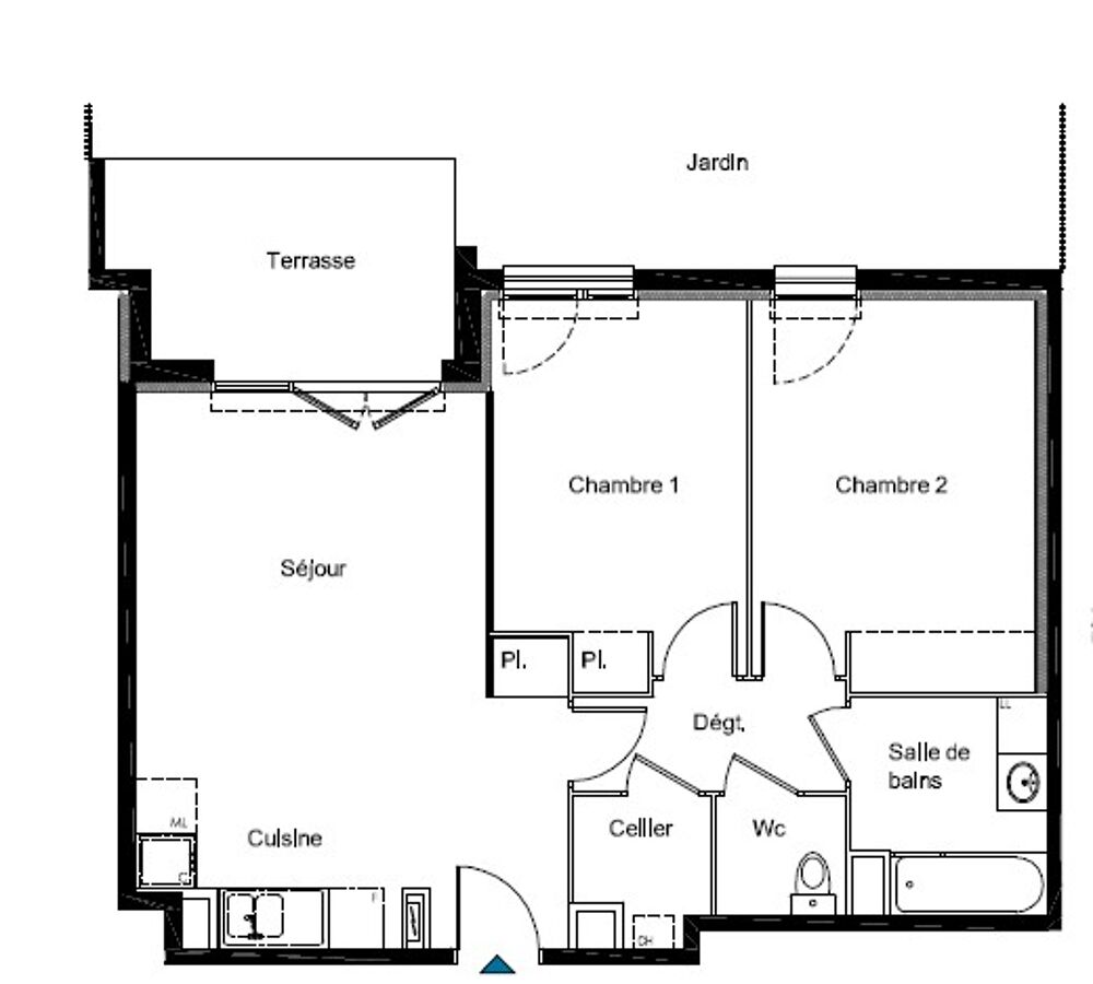 Location Appartement T3 avec jardin et parking à TOULOUSE Toulouse