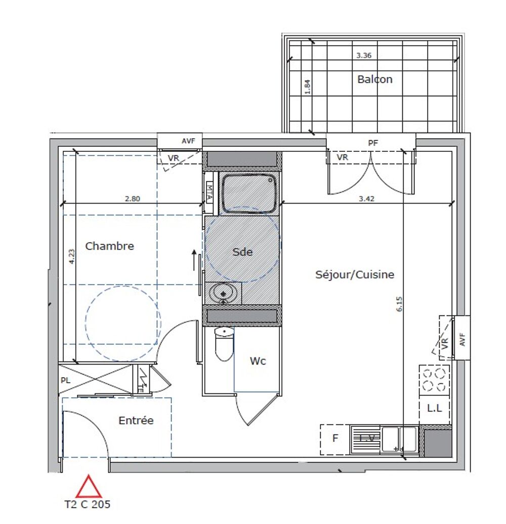 Location Appartement T2 avec balcon et parking à L'Isle d'Abeau L isle d abeau