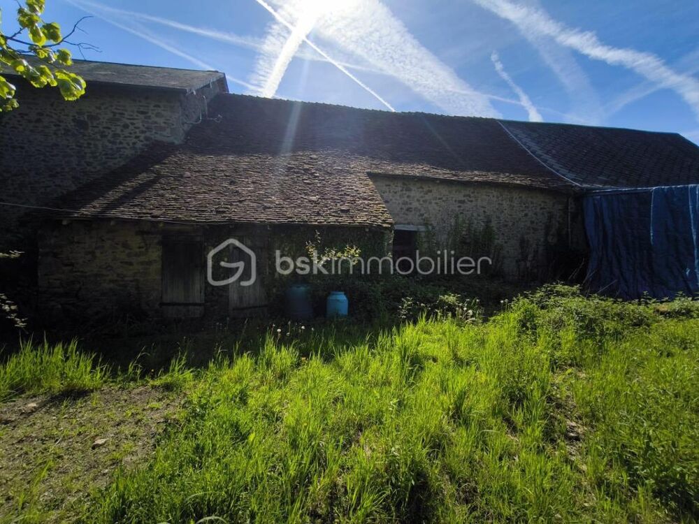 Maison en pierre des années 1930 avec grange et garage  Terrain de 9 845 m² - La Croisille-sur-Briance (Haute-Vienne)