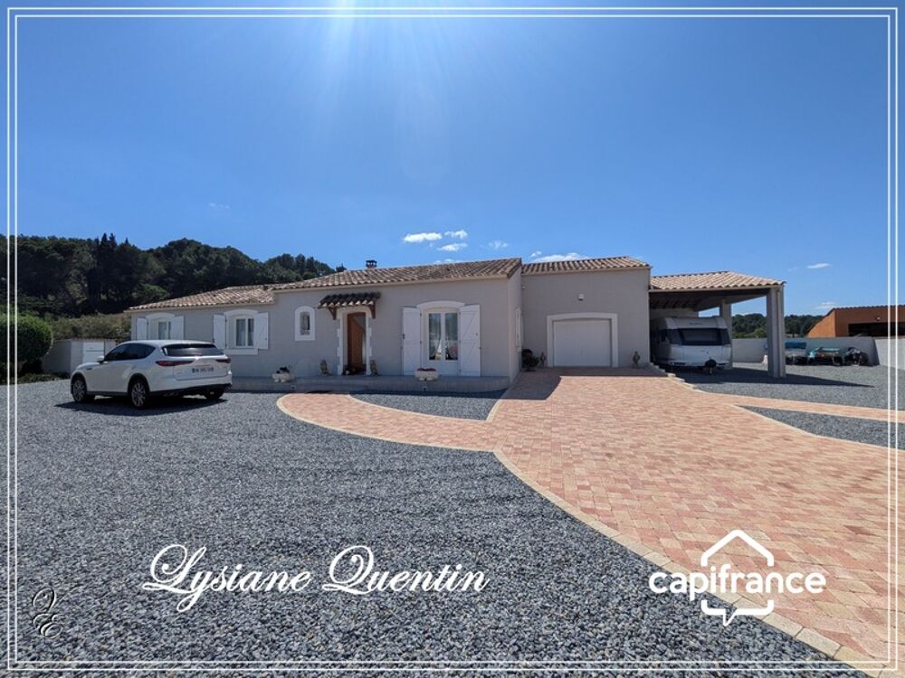 PROCHE NARBONNE, MAGNIFIQUE VILLA DE PLAIN-PIED D'ENVIRON 134 M² AVEC GARAGE DE 40M²