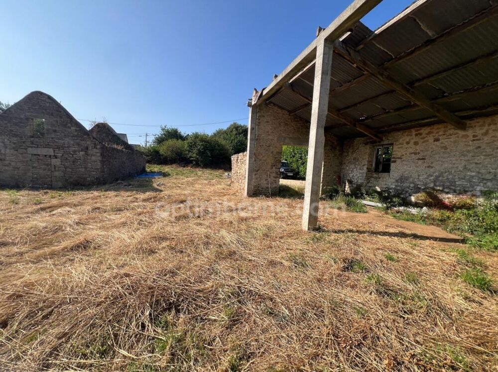 Vente Terrain Tourch (29) : Terrain à bâtir de 830 m2 viabilisé avec bâtisses en pierre à rénover Tourch