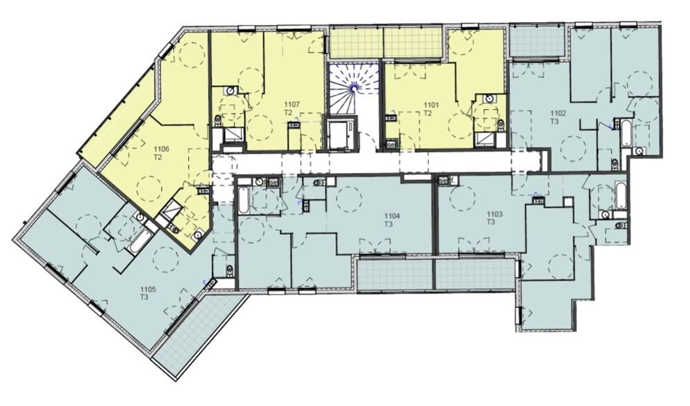 appartement T2 neuf à vendre SOTTEVILLE LES ROUEN (76), surface hab. 40.95 m2 + terrasse 6.38 m2