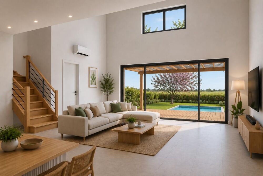 Vente Appartement MAISON avec PISCINE et GARAGE ! 3 CHAMBRES et BUREAU Artigues pres bordeaux