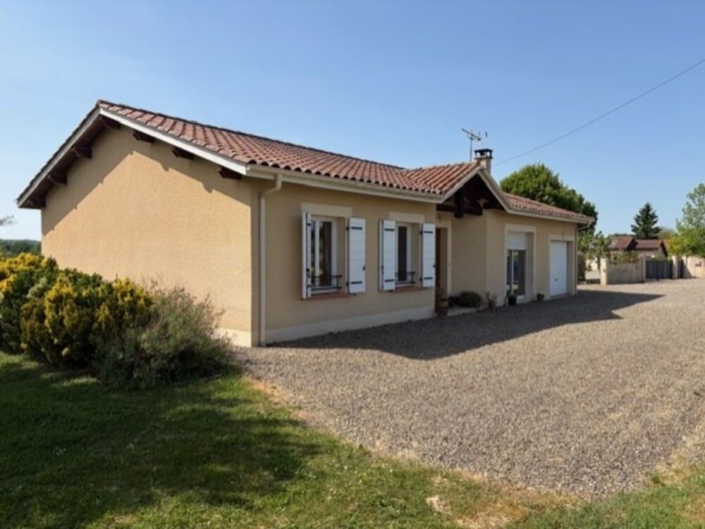 PLAISANCE (32): agréable MAISON de 2009, 3 chambres, gande piece de vie, VUE, calme, 2300m2 jardin clos plat