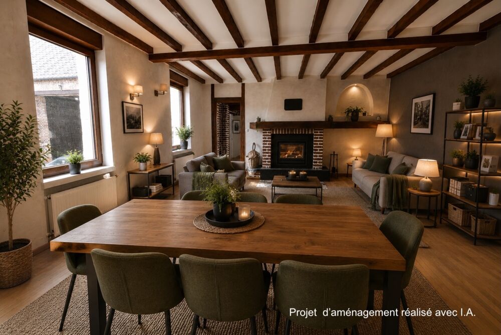 Vente Maison VERCHAIN-MAUGRÉ – CORPS DE FERME RÉNOVÉ – 178 m² – TERRAIN 1 382 m² – DÉPENDANCES & GRANGE Verchain maugre