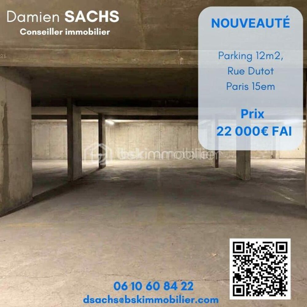 Vente Parking/Garage PARIS 15e – Rue Dutot Paris 15