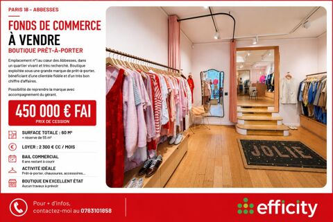 Commerces/Negoce 450000 75018 Paris
