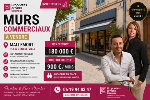 EXCLUSIVITE MALLEMORT - MURS COMMERCIAUX LOUES 180000 13300 Salon de provence