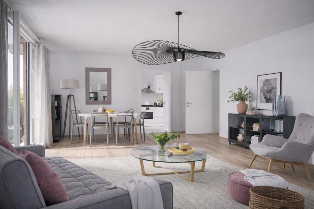 MAGNIFIQUE T3 de 68m2 avec GRAND BALCON, bel ensoleillement, idéalement situé sur la place du METRO 14