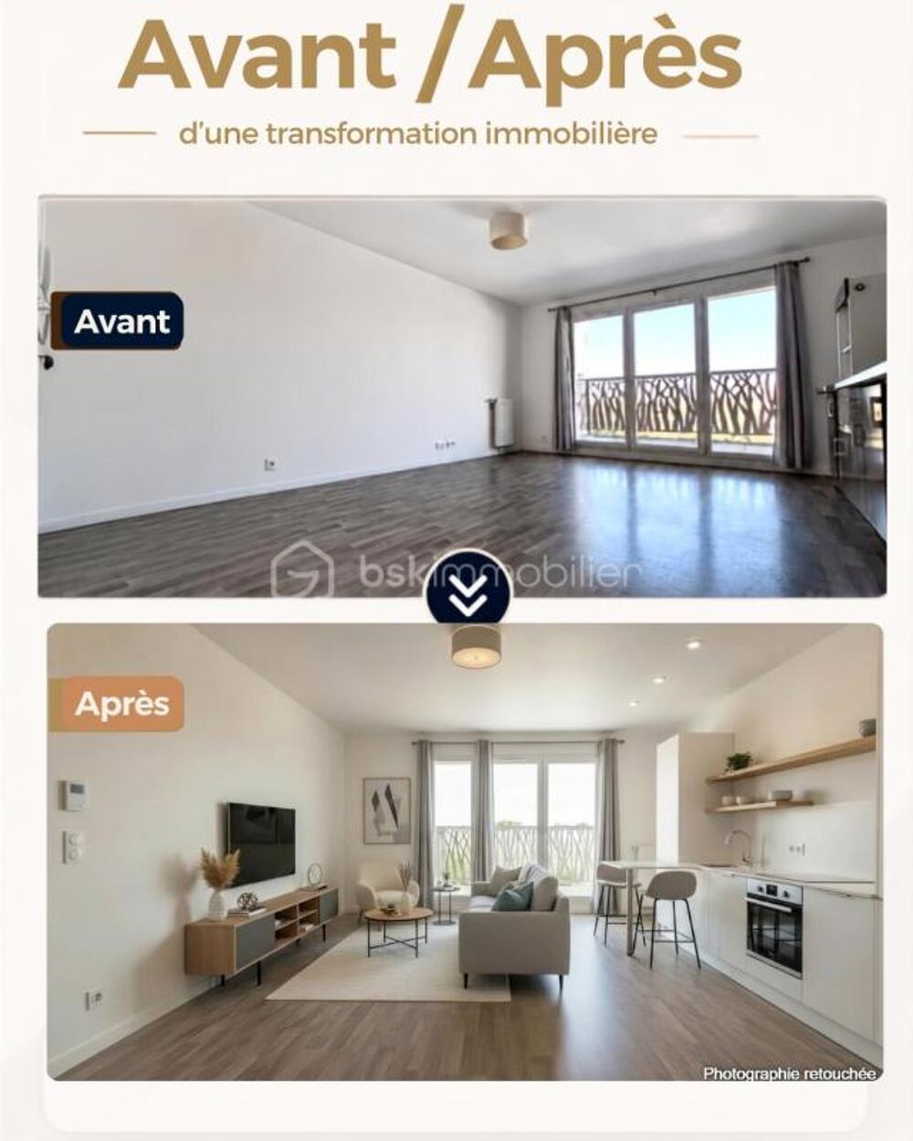 Vente Appartement Appartement 3 pièces de 59 m² avec balcon, parking et ascenseur Sartrouville