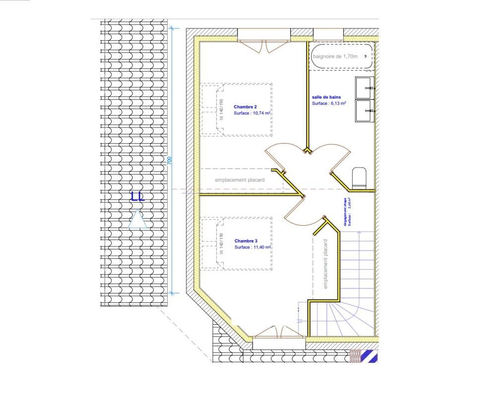 A 10 mn de THONON Villa T4 81 m² jardin 695 m² calme et vue dégagée montagne ( 74200)