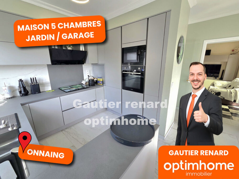 Maison familiale rénovée  5 chambres  Jardin 600 m²  Onnaing, quartier du Cuvinot