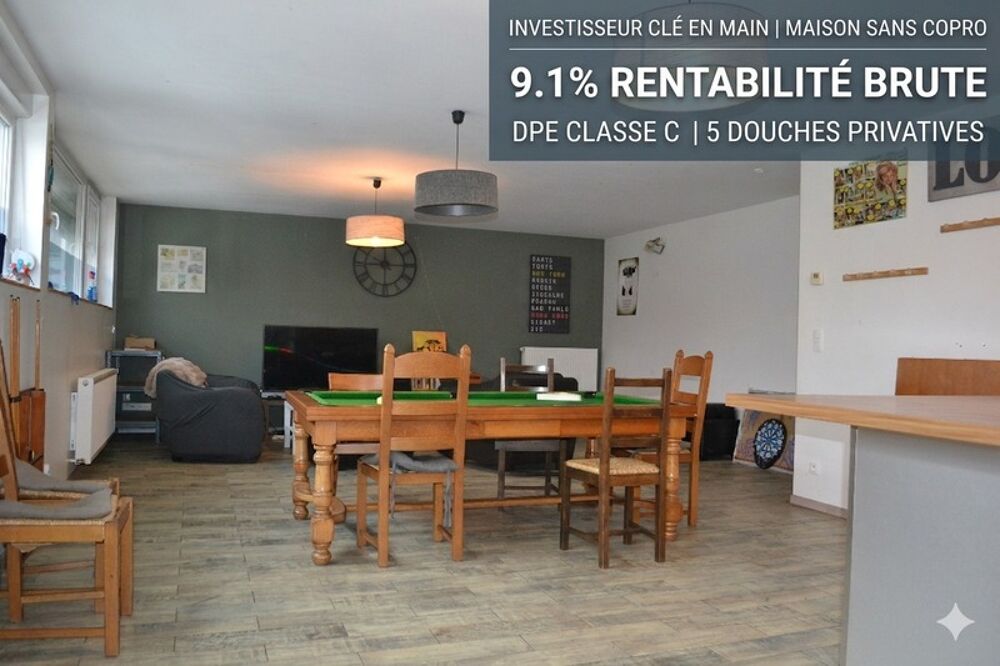 ? INVESTISSEMENT LOCATIF LILLE MÉTROPOLE  COLOCATION 5 CHAMBRES DÉJÀ LOUÉE  8,92 % DE RENTABILITÉ BRUTE  RONCHIN STAPS