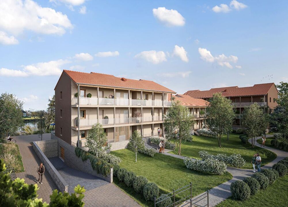 appartement 2 pièces 42m² 1er étage avec balcon de 13 M² vue sur la Saône sur ile saint Laurent Rives de Genise 1