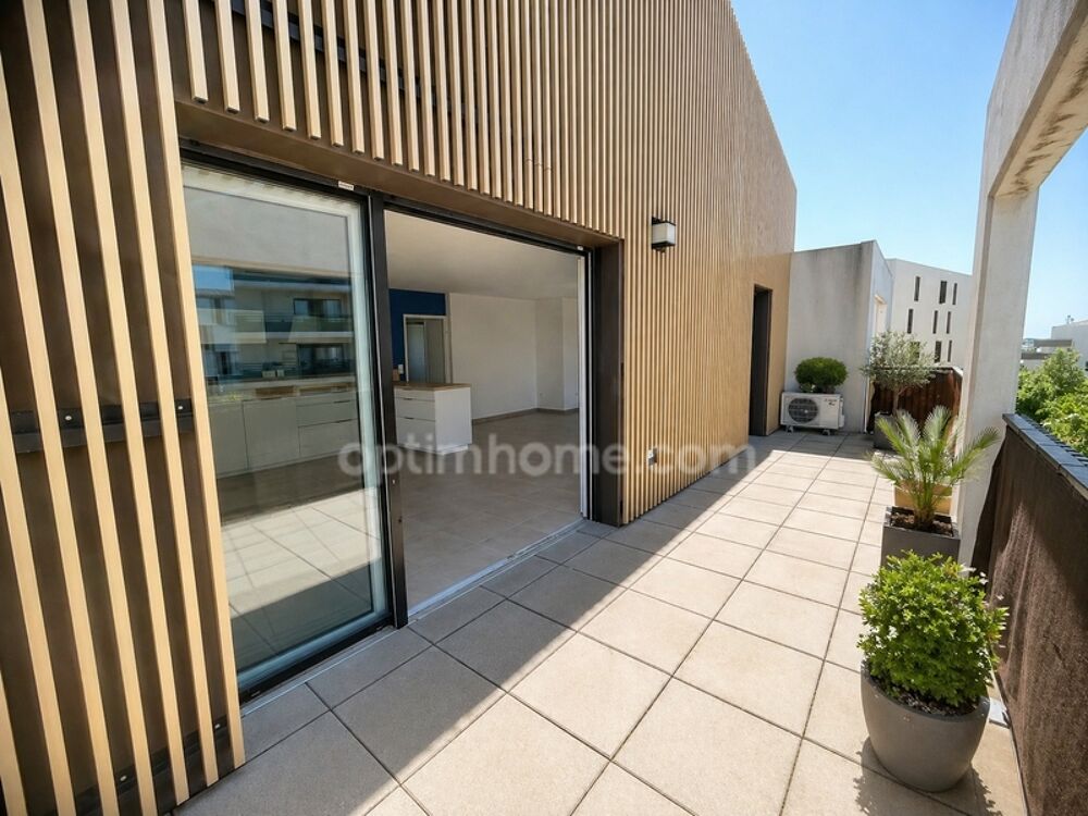 Vente Appartement Appartement 3 pièces 83 m² - Dernier étage - Terrasse 18 m² - 2 Garages - Proche Ligne 2 Tram Saint jean de vedas