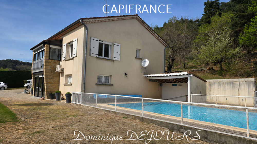 A PRANLES (07) proche de la ville préfecture PRIVAS  Maison de 117 m² sur terrain de 8400 m²  Environnement calme et naturel e