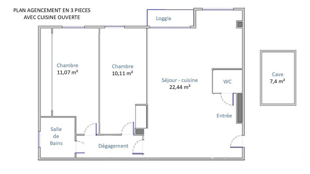 Location Appartement Appartement de 55m2 à louer sur Colombes Colombes