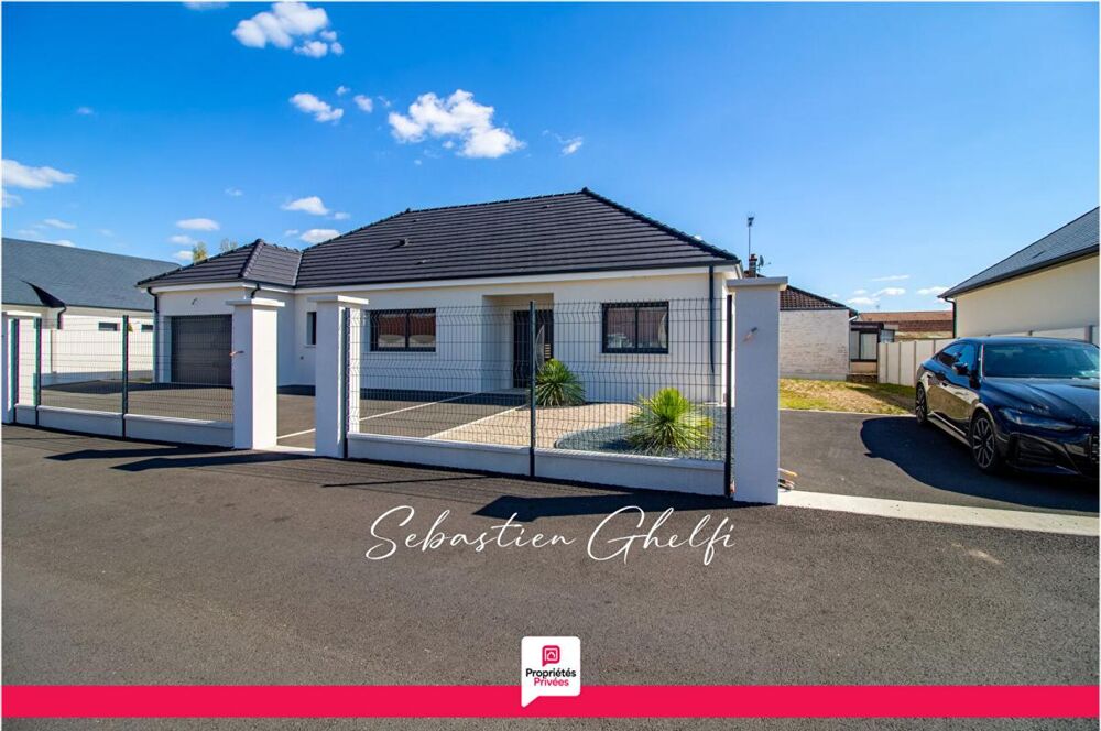 Romorantin-maison de plain-pied avec 3 chambres- cellier et garage