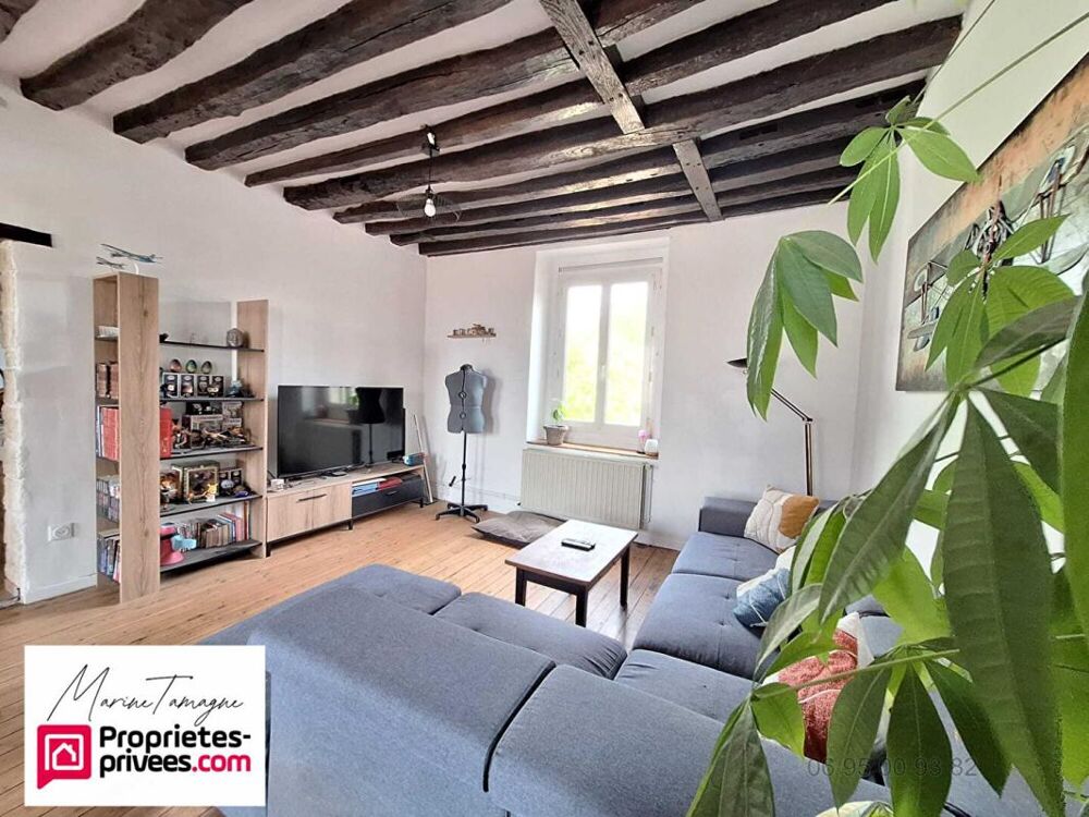 Verberie centre ville Grand Duplex 90 m² de caractère avec 3 chambres possibles DPE C