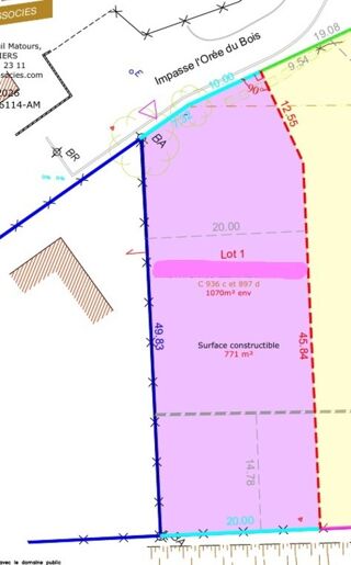  Terrain � vendre 1070 m�