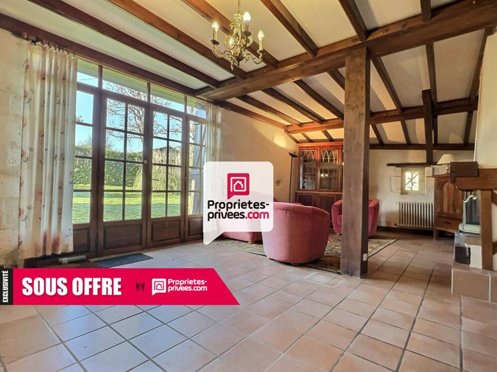 Maison T6 d'env. 163m² avec 4 ch. avec jardin au calme sur CHATEAU-L'EVEQUE (24460)