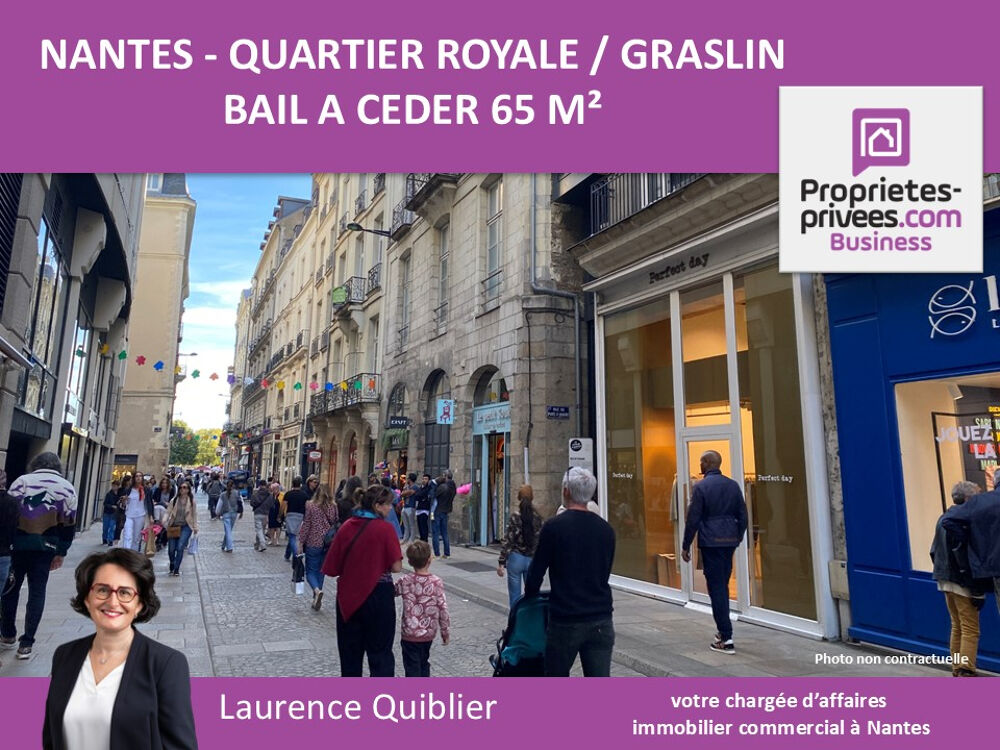   44000 NANTES - BAIL A CEDER HYPER CENTRE 65 M² - QUARTIER ROYALE GRASLIN 
