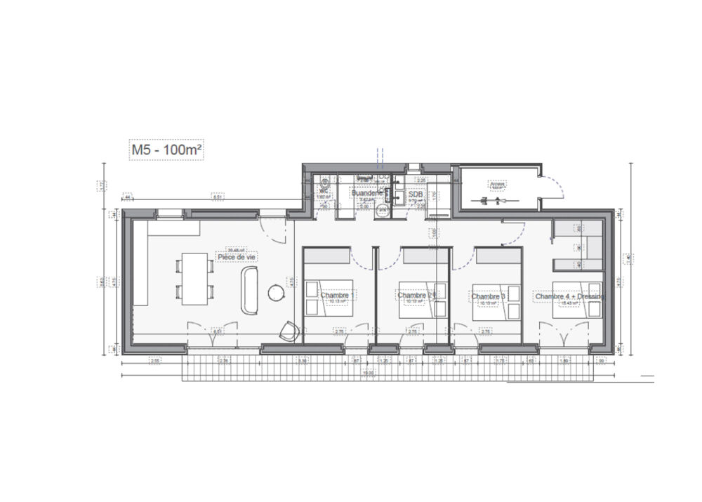 Vente Maison Maison familiale à ossature bois 5 pièces de 100 m2 à Bletterans (39) Bletterans