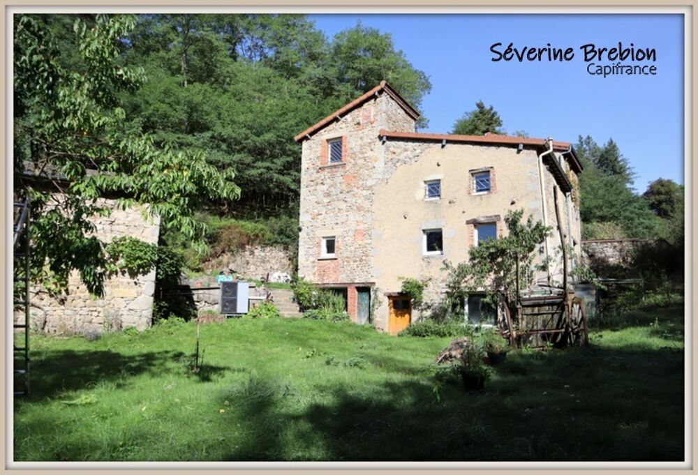 Vente Maison ? Maison rénovée en pierre de 166 m², 4 chambres, vaste séjour, dépendance, assainissement OK, avec ancien moulin et terrain de Saint remy sur durolle