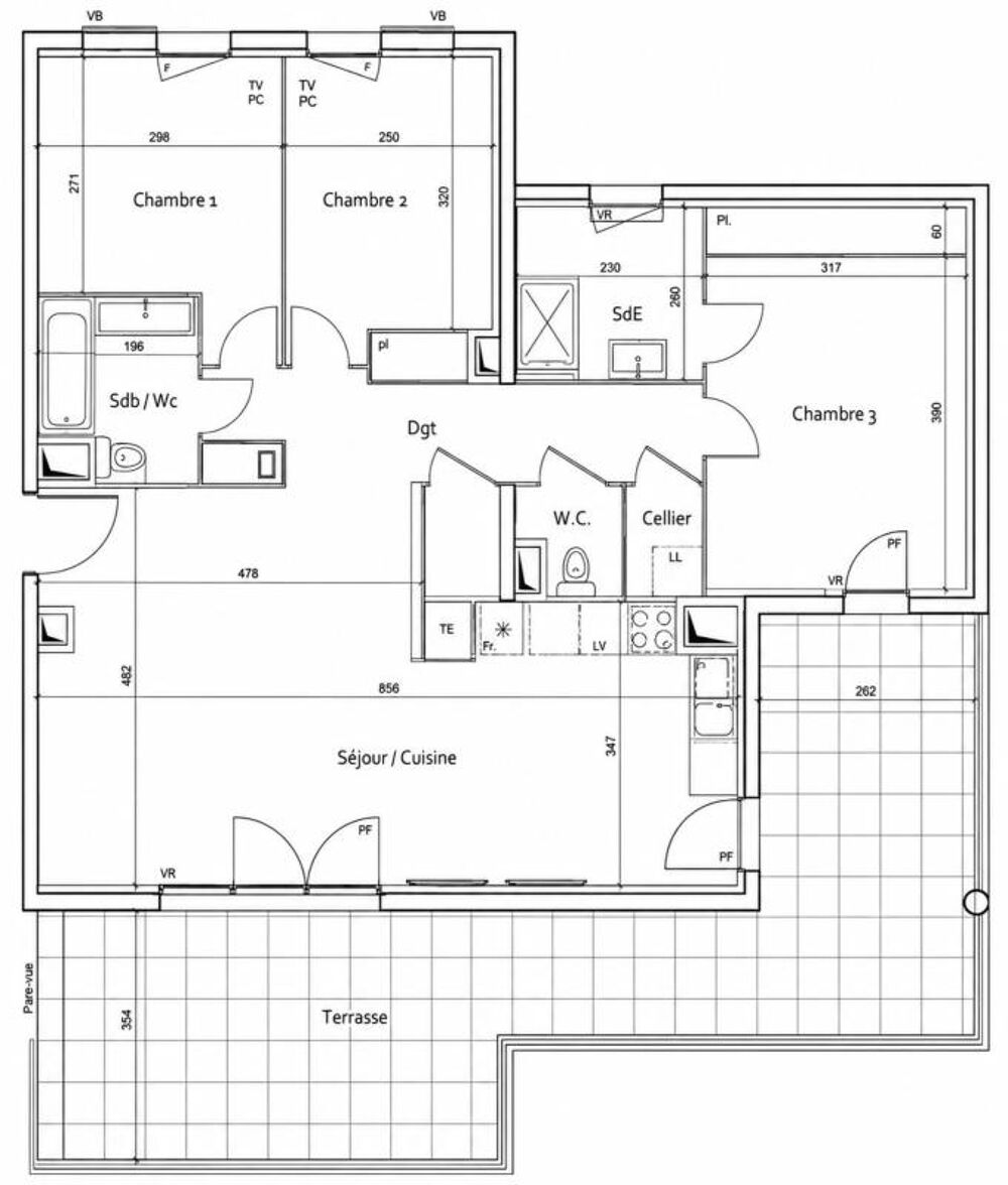 Appartement T4 Dernier Étage avec Terrasse Plein Ciel 37 m²  Résidence Récente & Vue Dégagée