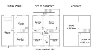  Maison à vendre 4 pièces 113 m²