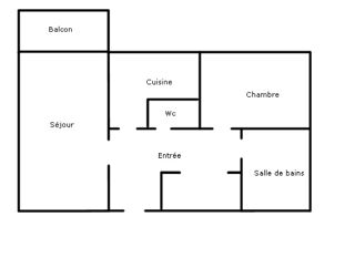  Appartement � louer 2 pi�ces 52 m�