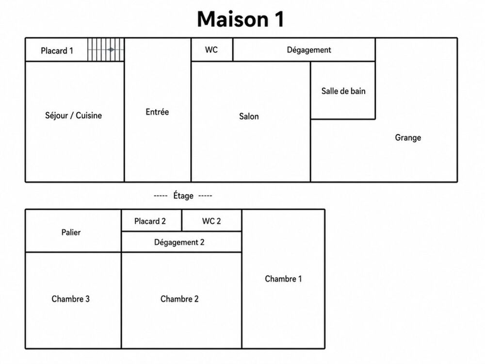 Ensemble immobilier avec 3 maisons sur 5 110 m²  Moragne 17430