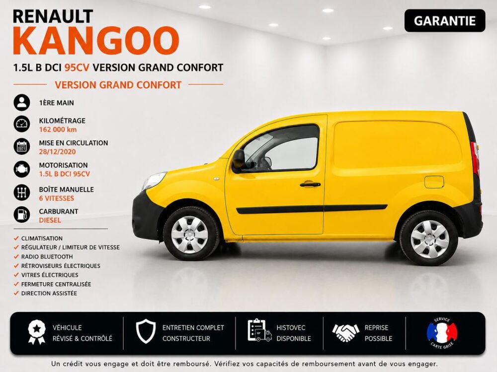 Kangoo Express 1&deg; Main / 1.5L B DCI 95cv de 2021 version GRAND CONFORT CLIM 2021 occasion 60430 Abbecourt