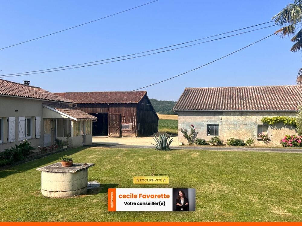 Ancien corps de ferme à vendre à Lougratte  2 logements  dépendances  1 hectare