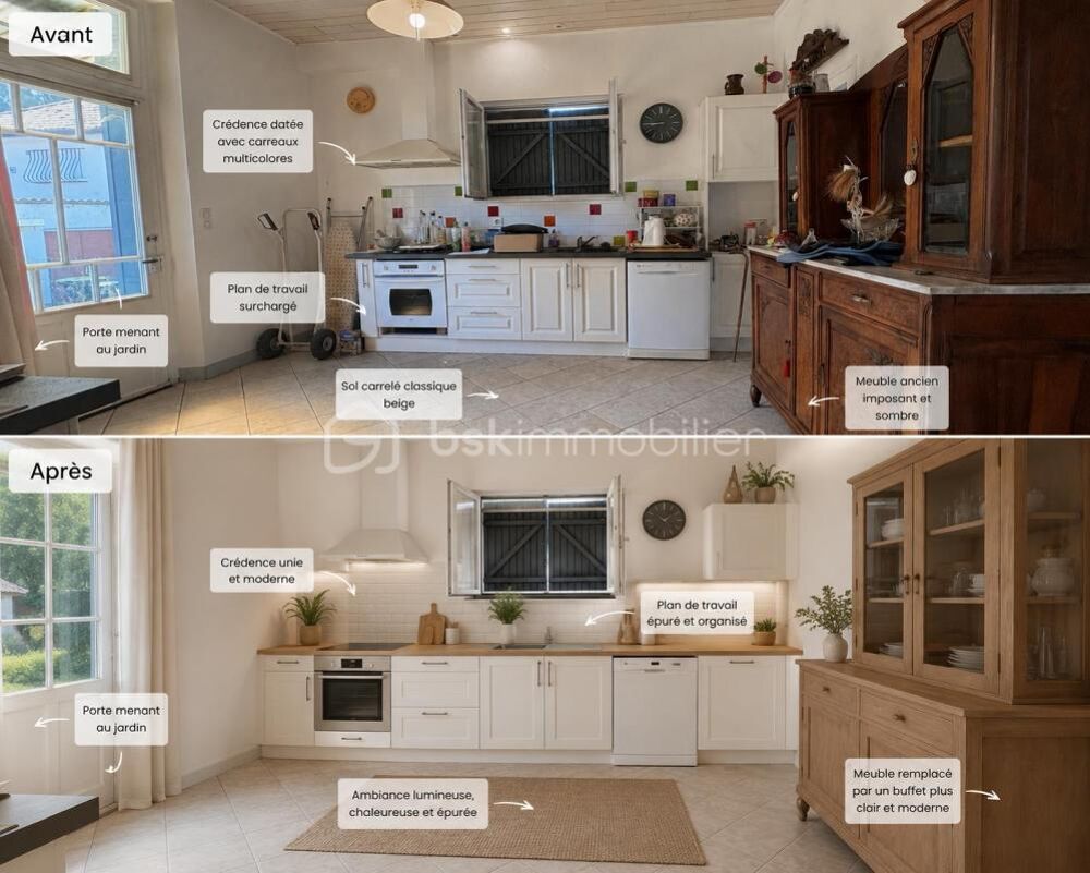 Vente Maison Maison mitoyenne 70 m² avec jardin arboré de 706 m² Lalinde