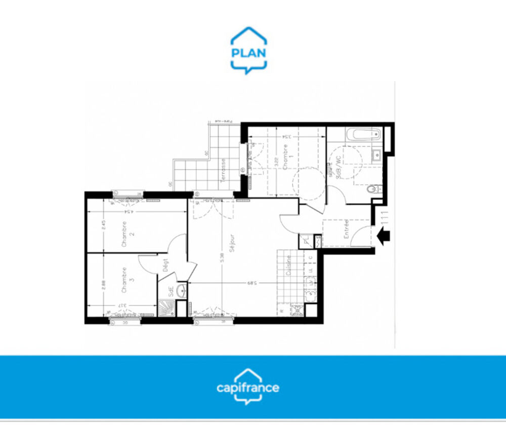 Appartement a louer clamart - 4 pièce(s) - 79 m2 - Surfyn