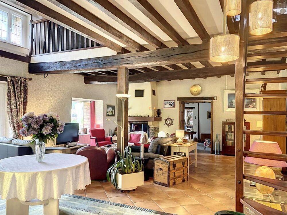 SPECTACULAIRE LONGÈRE DE CHARME EN PIERRE 335 m² AVEC PISCINE, SAUNA PROCHE GARE (PARIS 1H10)