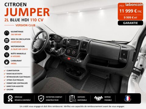 Jumper 1&deg; Main / 2L B HDI 110cv Version CLUB Taille L2H2 Clim/Limit 2020 occasion 60430 Abbecourt