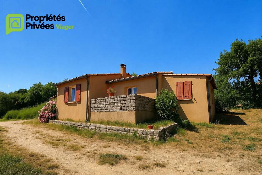 Vente Villa BARJAC  GOUDARGUES  VIAGER OCCUPÉ 1 TÊTE  VILLA 2011 DE 95,4 M²  TERRAIN 4 276 M² EN PARTIE CONSTRUCTIBLE Issirac