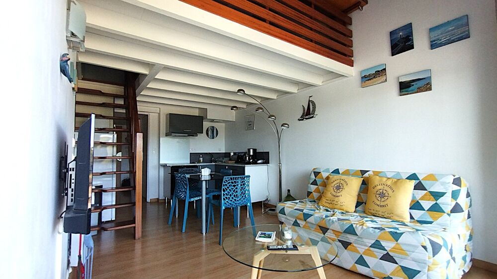 Appartement à vendre 2 pièces COMBRIT (29) Duplex, la plage à pied, piscine, tennis, jardins