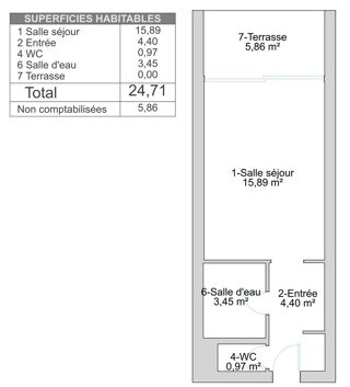  Appartement à vendre 1 pièce 25 m²